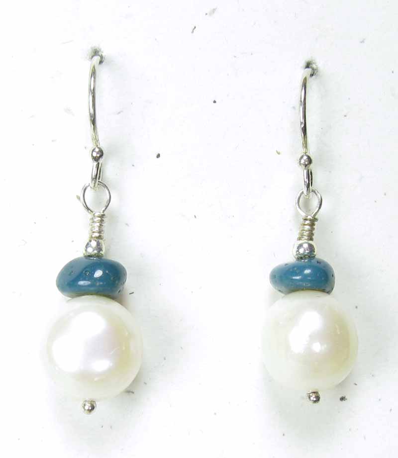 Pearl and Leland Blue Earrings